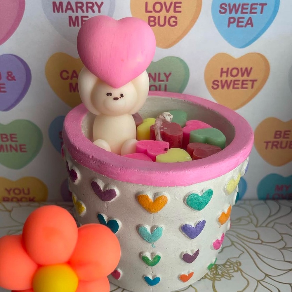 Valentines soy candle